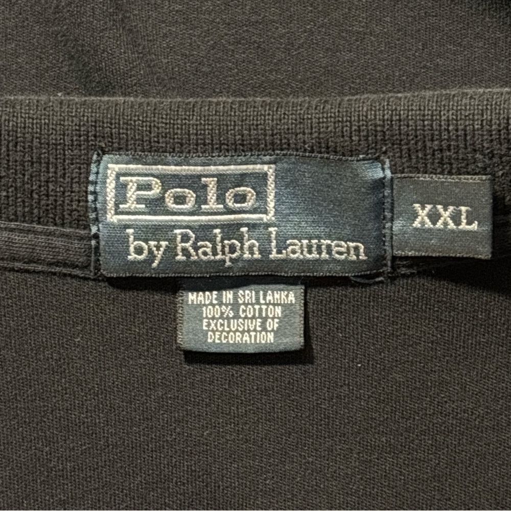 Polo Ralph Lauren Polo Men XXL Classic Black Cotton Short Sleeve Shirt Red Pony - Picture 6 of 6